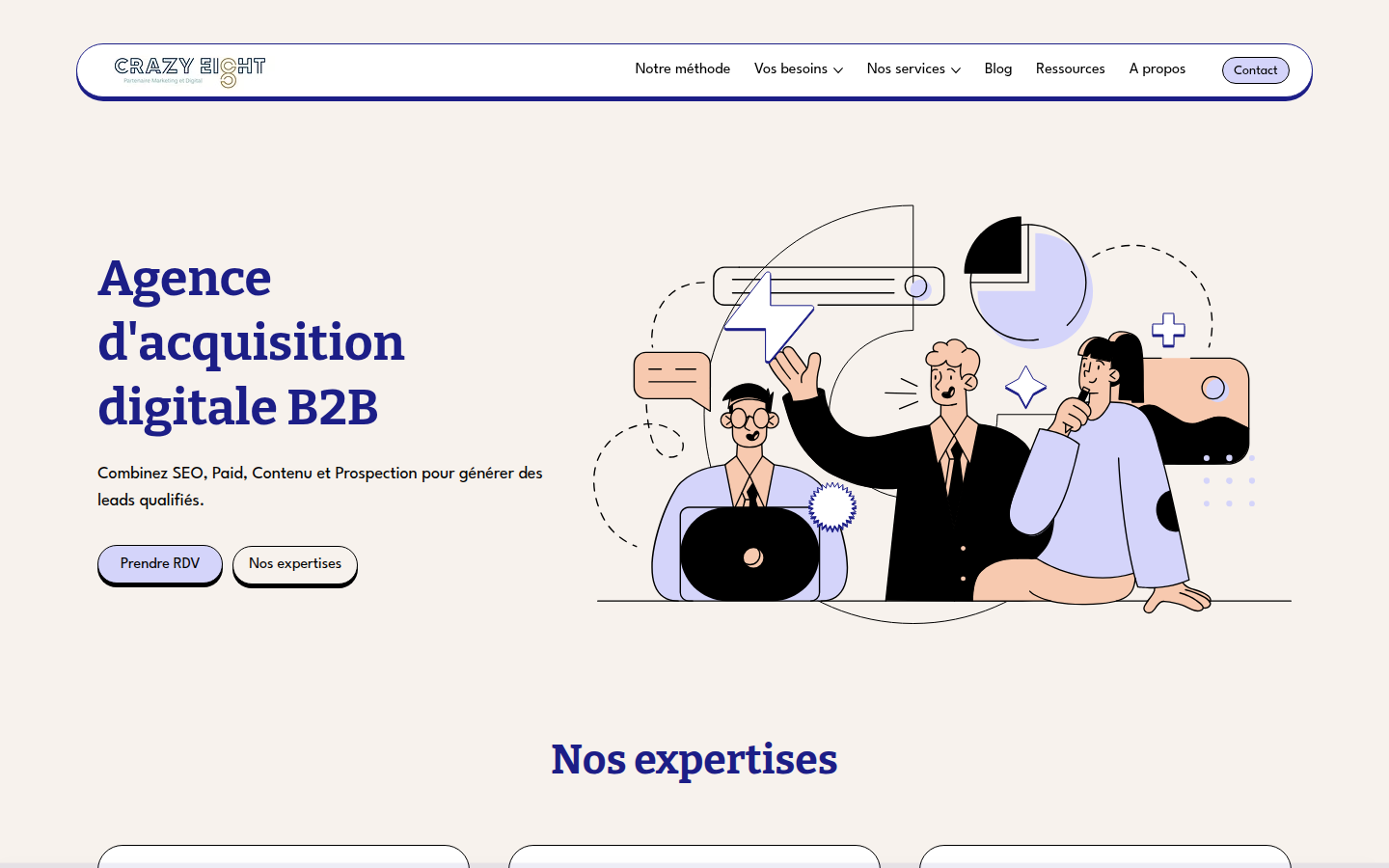 Aperçu du site Crazy Eight